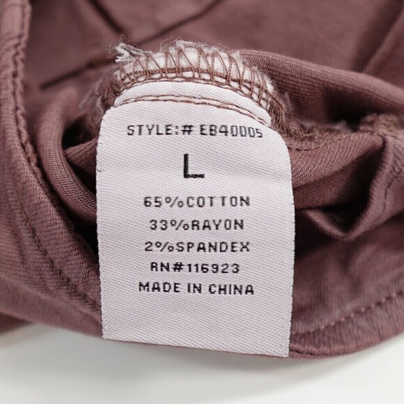 Easel Los Angeles Pants Womens Large Pink Pull-On Skinny Jeggings Raw-Hem - Picture 14 of 15